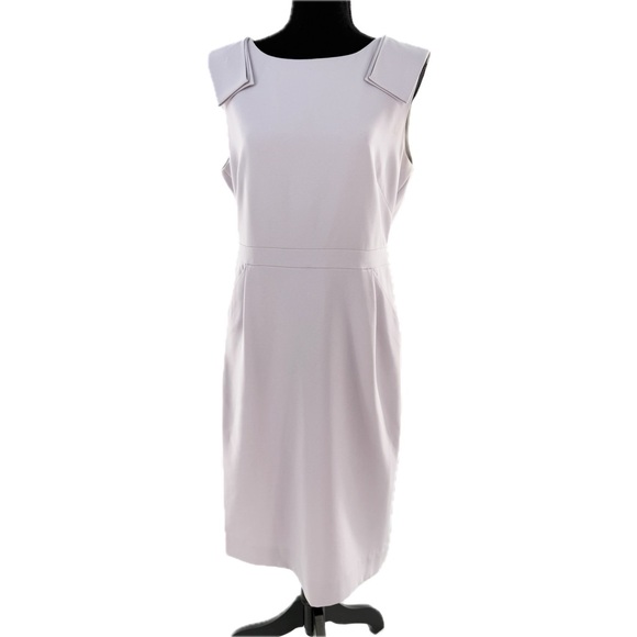 J. Crew Suiting Bow Shoulder Sleeveless Sheath Dress Light Lavender Size 10 - Picture 1 of 17